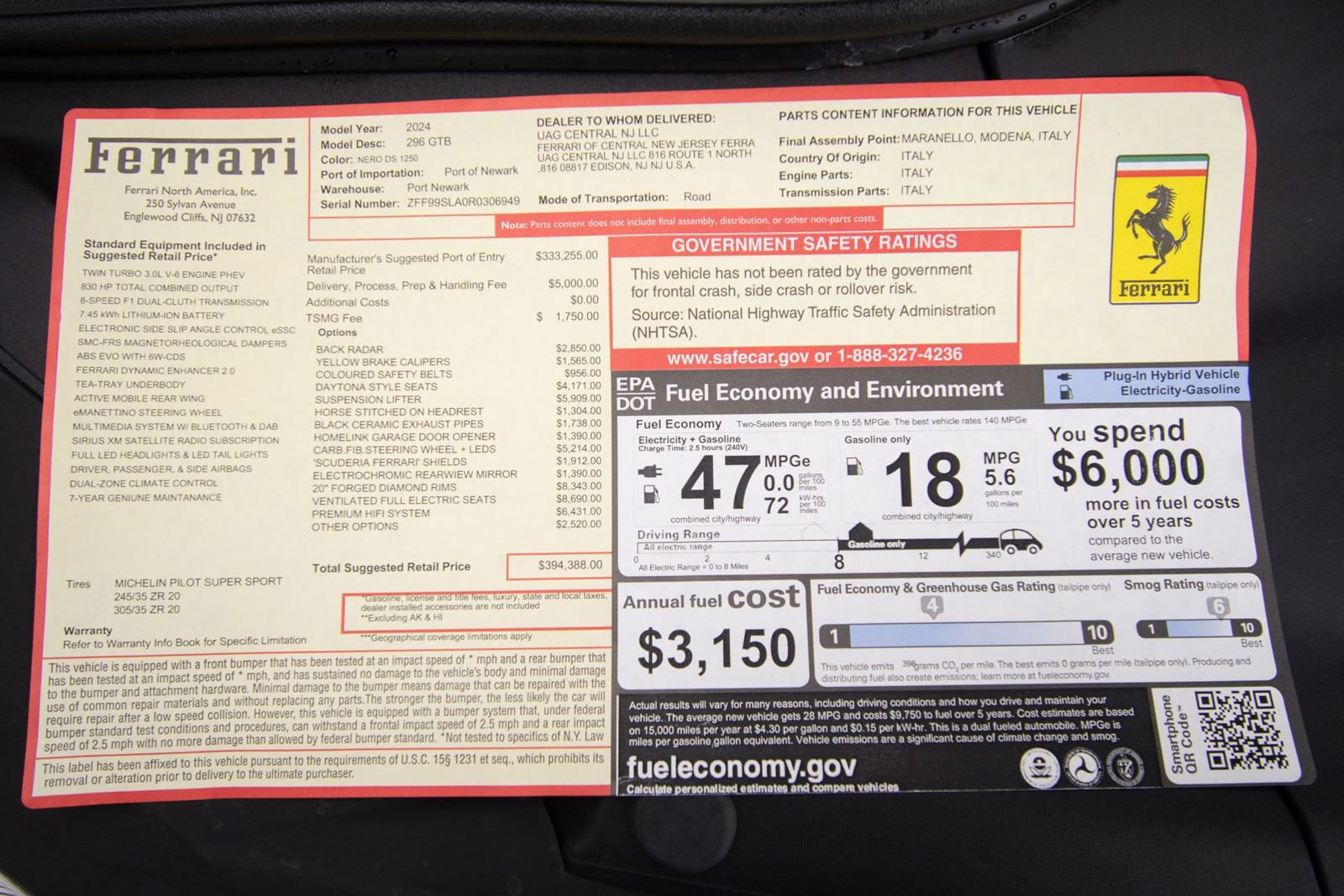 Certified 2024 Ferrari 296 GTB image 33