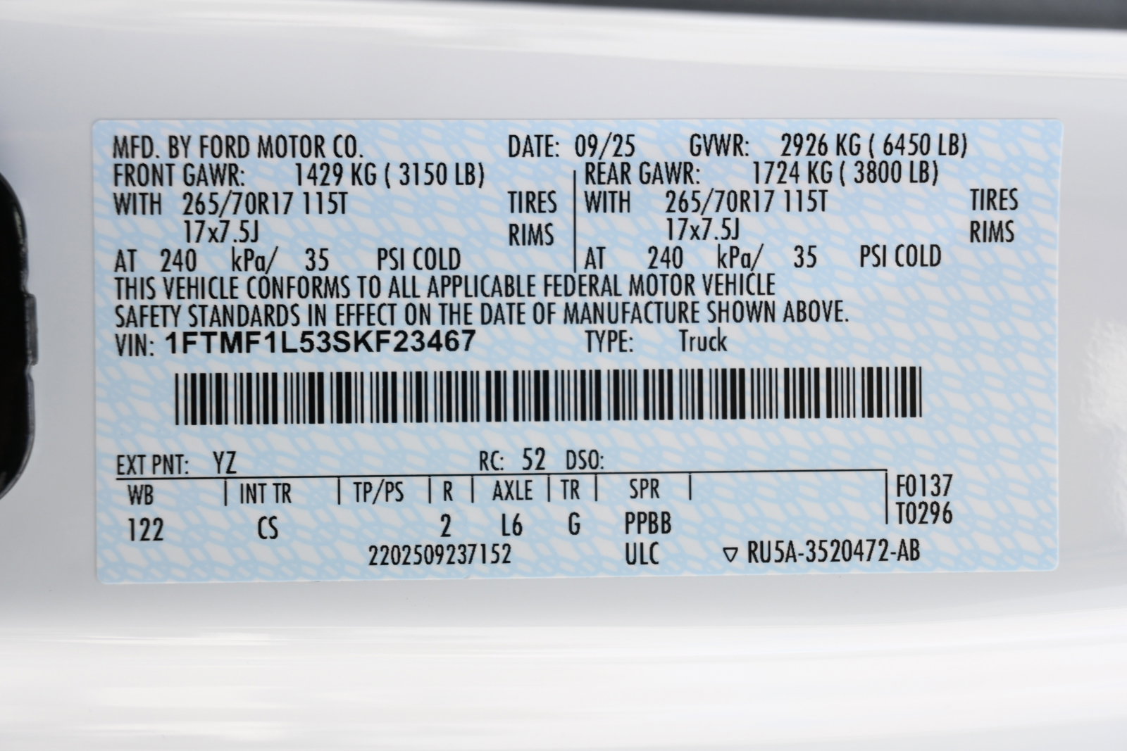 New 2025 Ford F150 XL w/ Equipment Group 103A High image 14