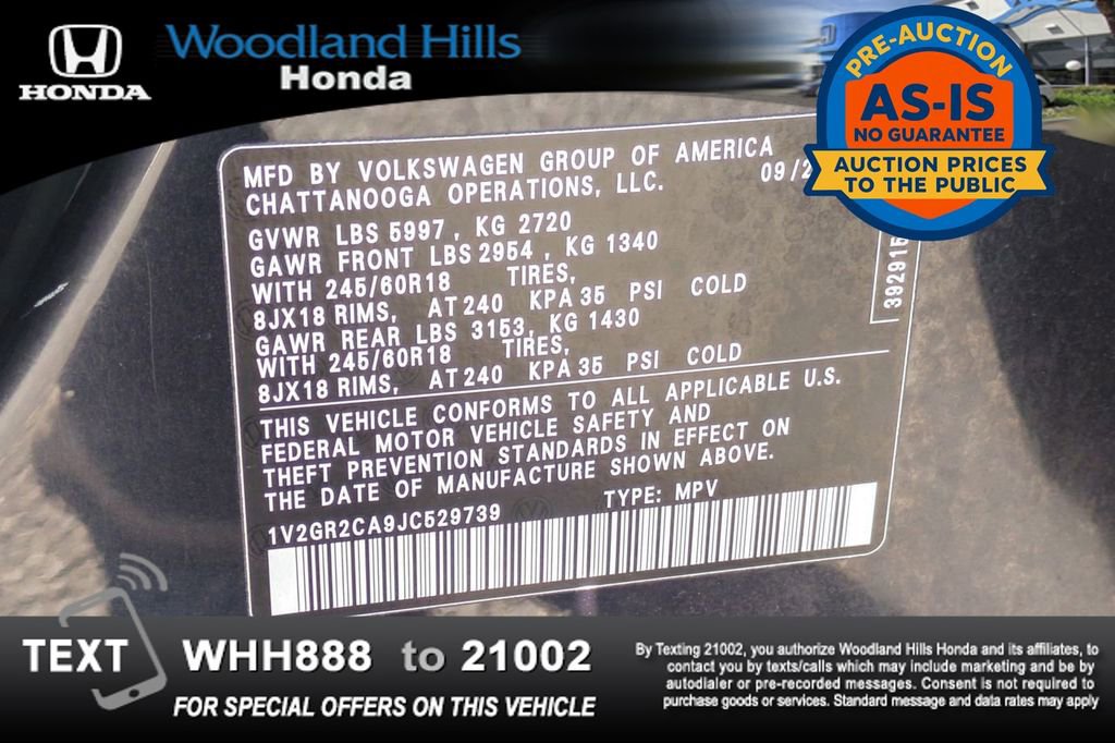 Used 2018 Volkswagen Atlas S image 26