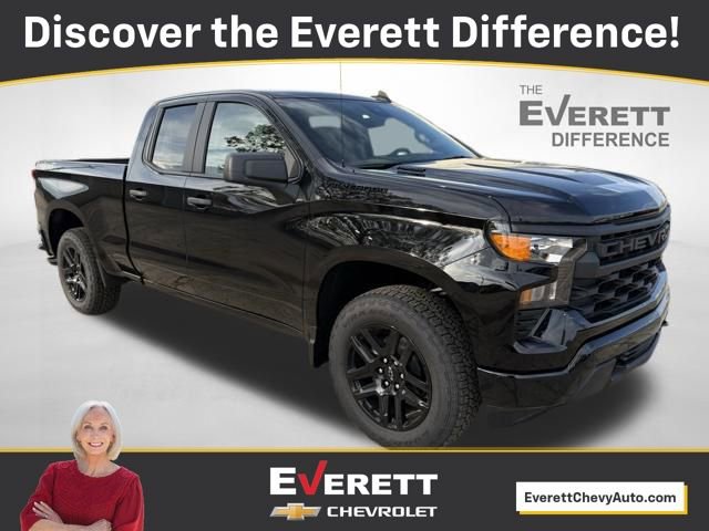 New 2026 Chevrolet Silverado 1500 Custom w/ Turbomax Blackout Package AWD/4WD image 1