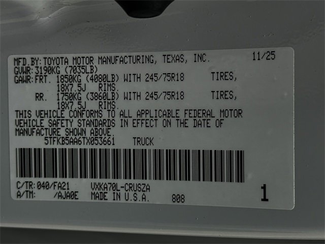 New 2026 Toyota Tundra SR image 24