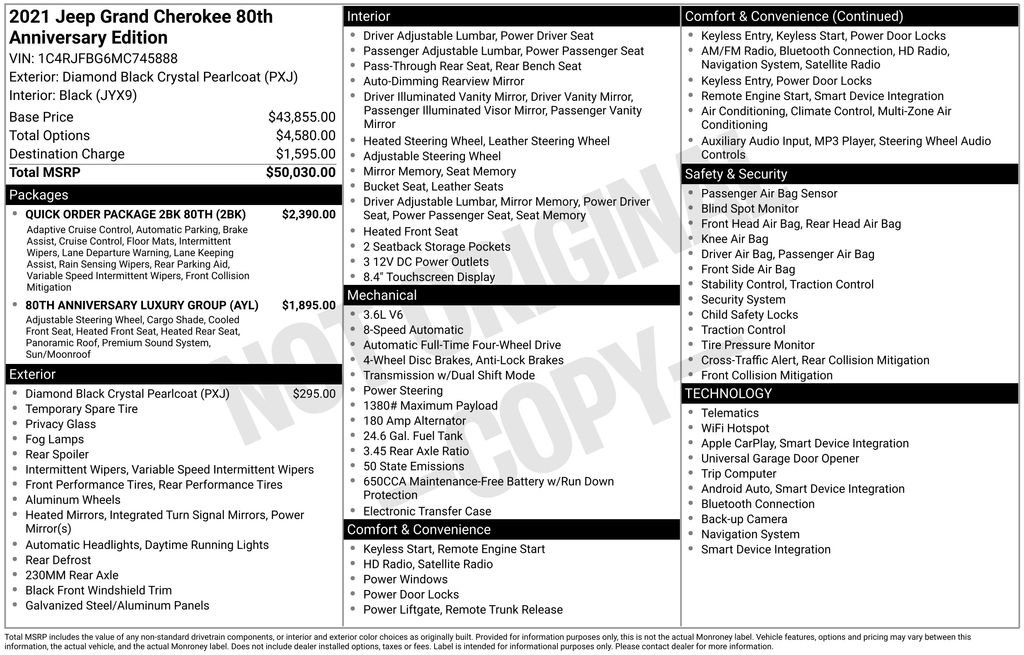 Used 2021 Jeep Grand Cherokee Limited w/ Quick Order Package 28K 80th image 7