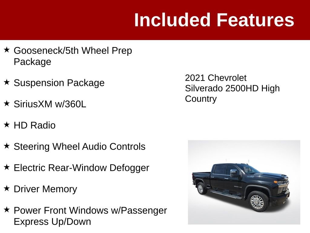 Used 2021 Chevrolet Silverado 2500 High Country w/ Z71 Off-Road Package AWD/4WD image 4
