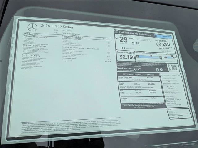 New 2026 Mercedes-Benz C 300 Sedan image 17