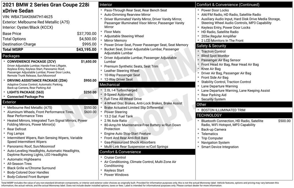 Used 2021 BMW 228i xDrive Gran Coupe w/ Convenience Package image 8