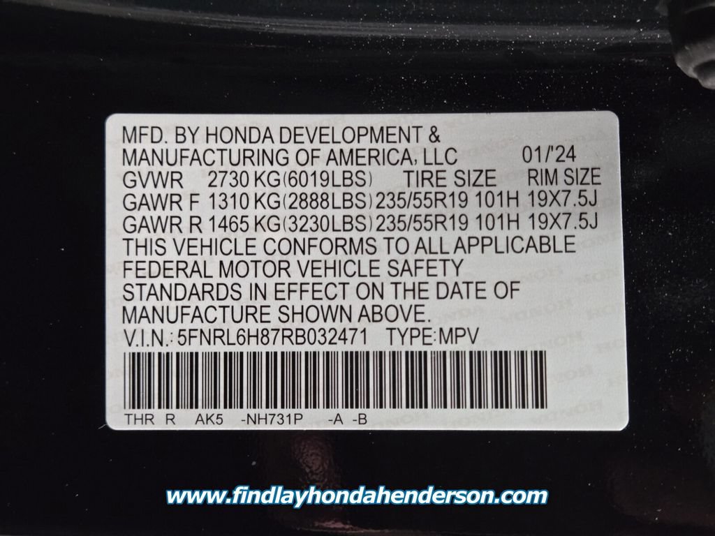 Certified 2024 Honda Odyssey Touring image 14