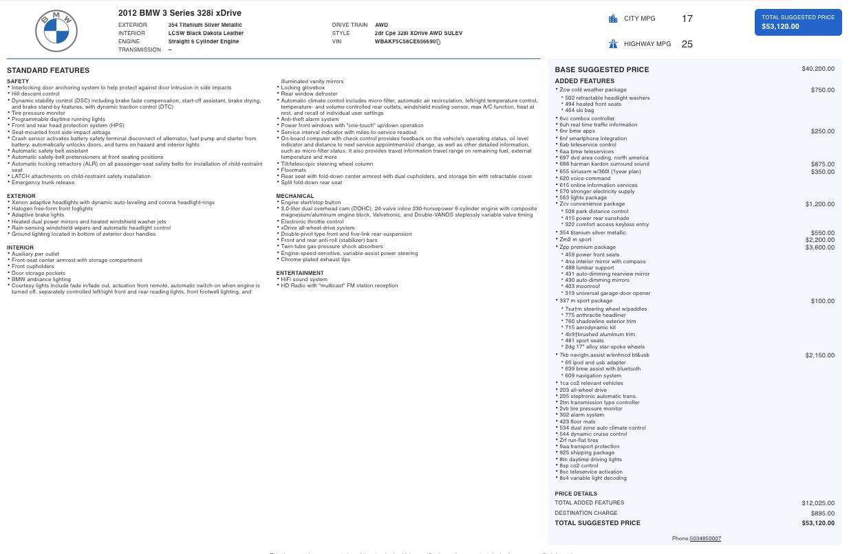 Used 2012 BMW 328i xDrive Coupe image 5