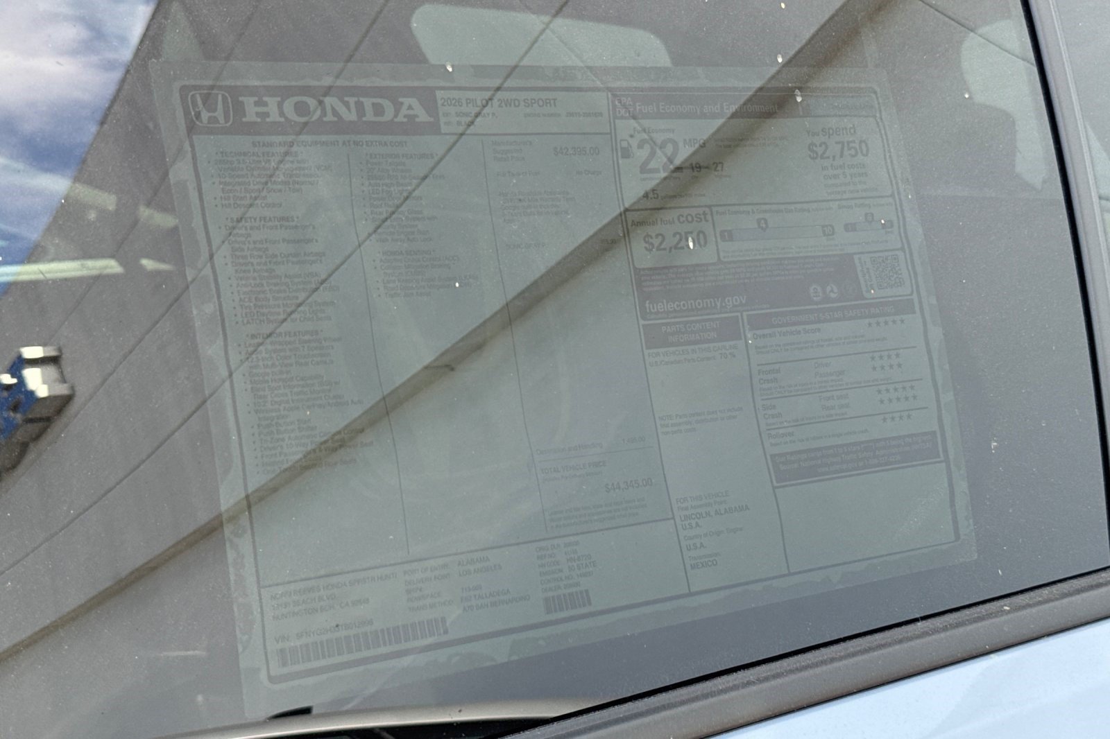 New 2026 Honda Pilot Sport image 35