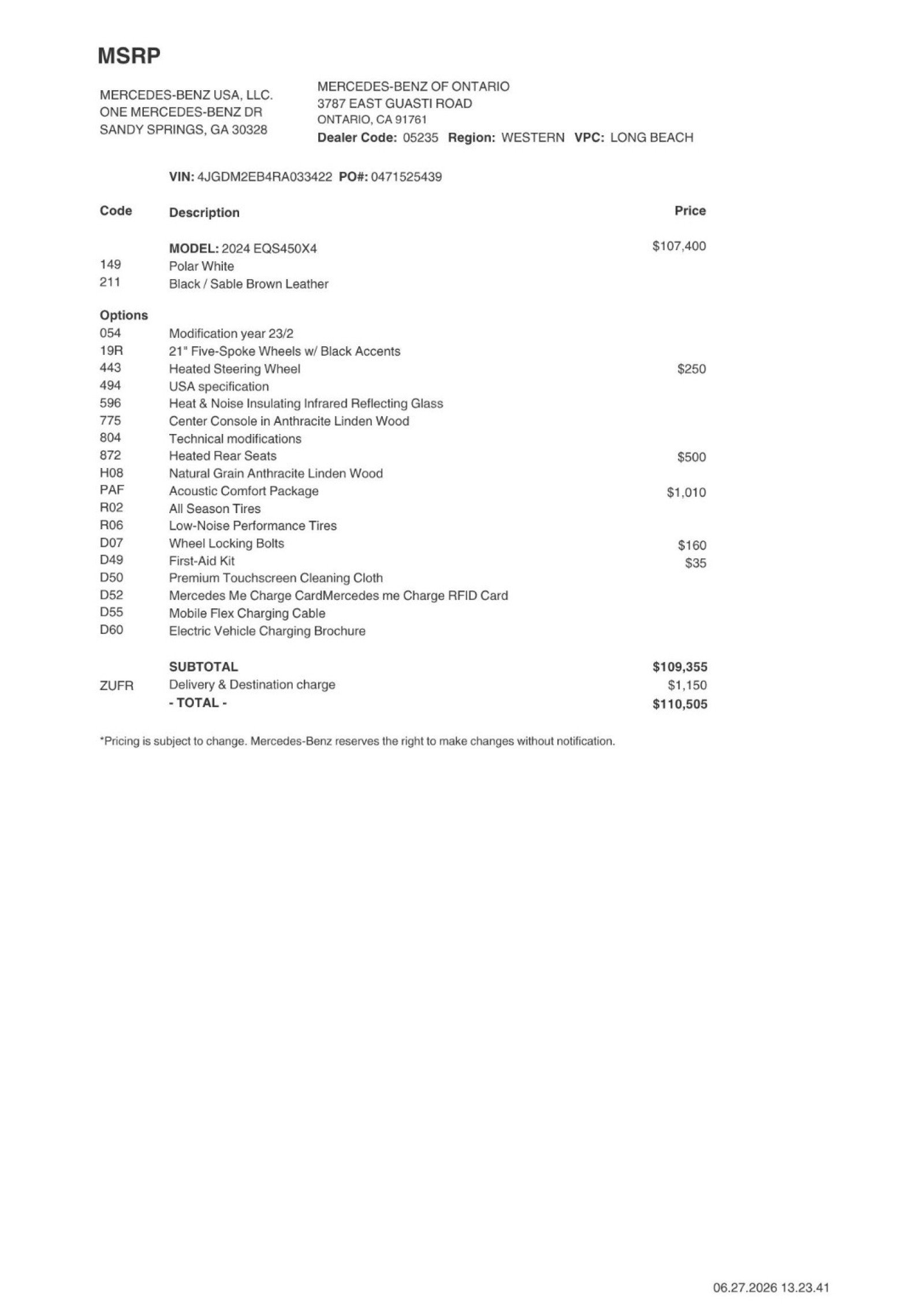 Certified 2024 Mercedes-Benz EQS 450+ 4MATIC SUV image 2