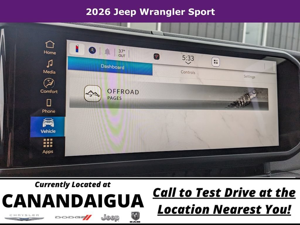 New 2026 Jeep Wrangler Unlimited Sport AWD/4WD image 15