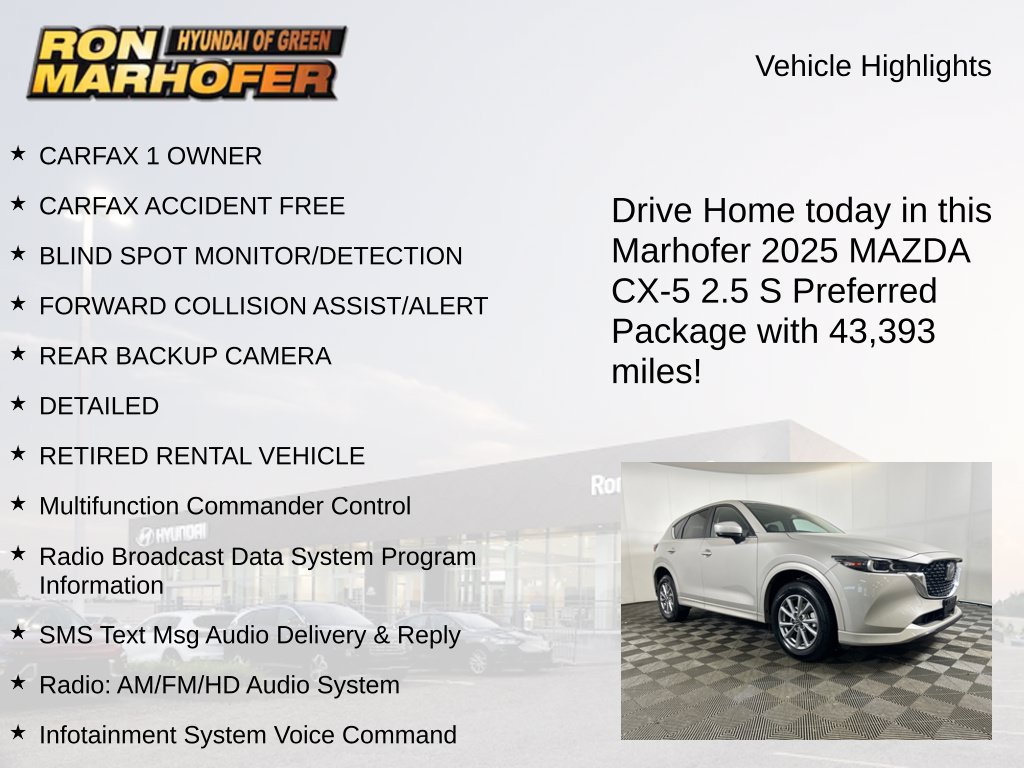 Used 2025 MAZDA CX-5 AWD 2.5 S w/ Preferred Package image 14