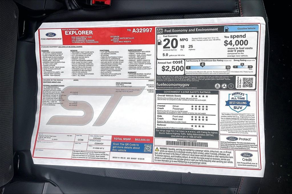 New 2026 Ford Explorer ST w/ Sun And Sound Package image 14
