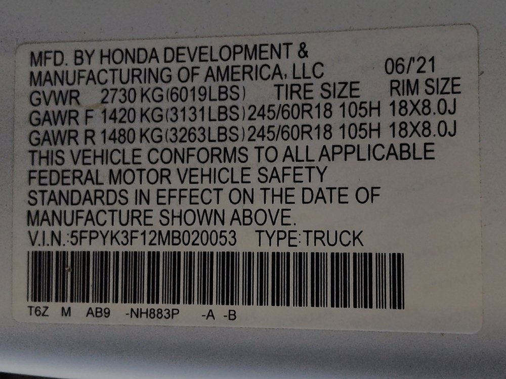 Used 2021 Honda Ridgeline Sport image 33