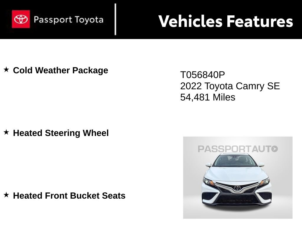 Used 2022 Toyota Camry SE image 10