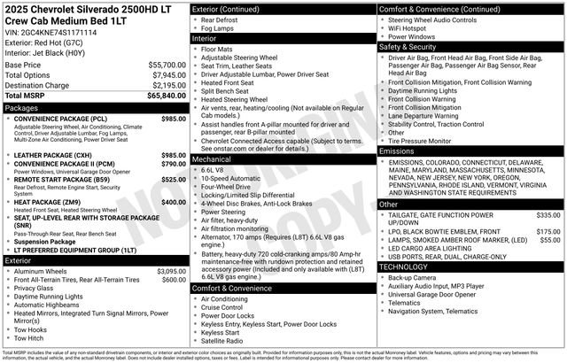 Certified 2025 Chevrolet Silverado 2500 LT w/ Leather Package image 34