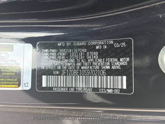 Certified 2025 Subaru BRZ Limited w/ Popular Package 2 RWD image 29