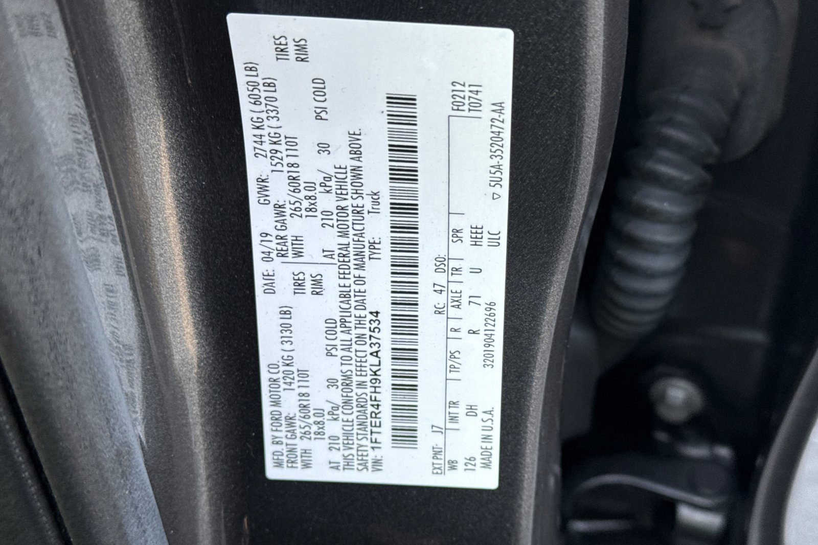 Used 2019 Ford Ranger Lariat w/ Equipment Group 501A Mid image 30