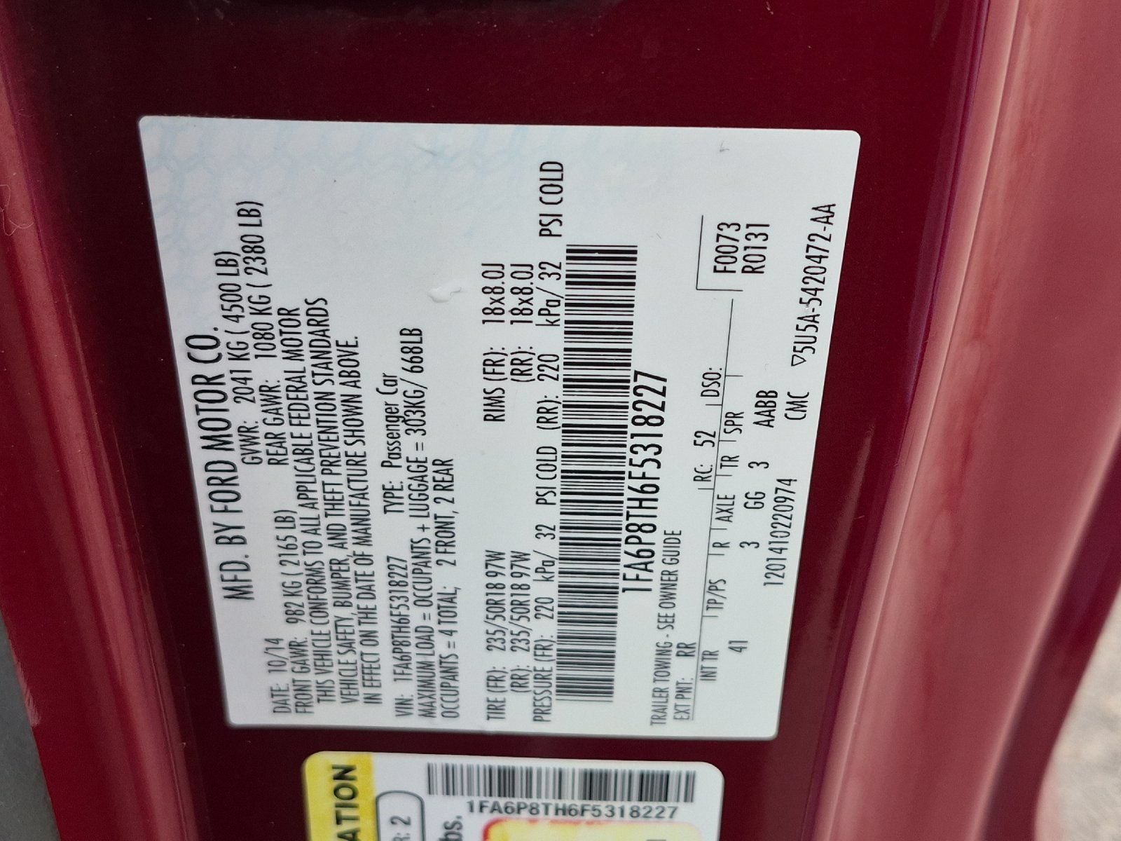 Used 2015 Ford Mustang Premium w/ Equipment Group 201A RWD image 24
