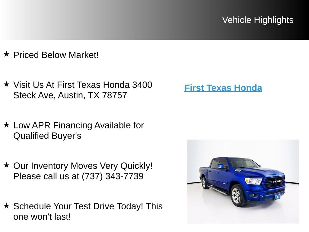 Used 2019 RAM 1500 Big Horn AWD/4WD image 10