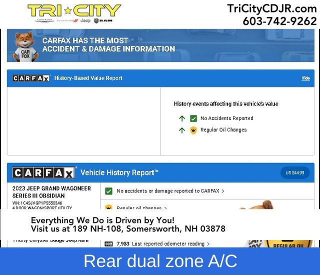 Used 2023 Jeep Grand Wagoneer Series III w/ Quick Order Packagew 28T image 11