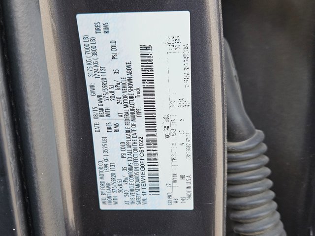 Used 2015 Ford F150 Lariat w/ Equipment Group 502A Luxury AWD/4WD image 15