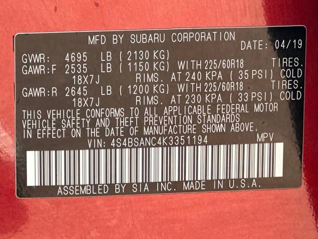 Used 2019 Subaru Outback 2.5i Limited image 34