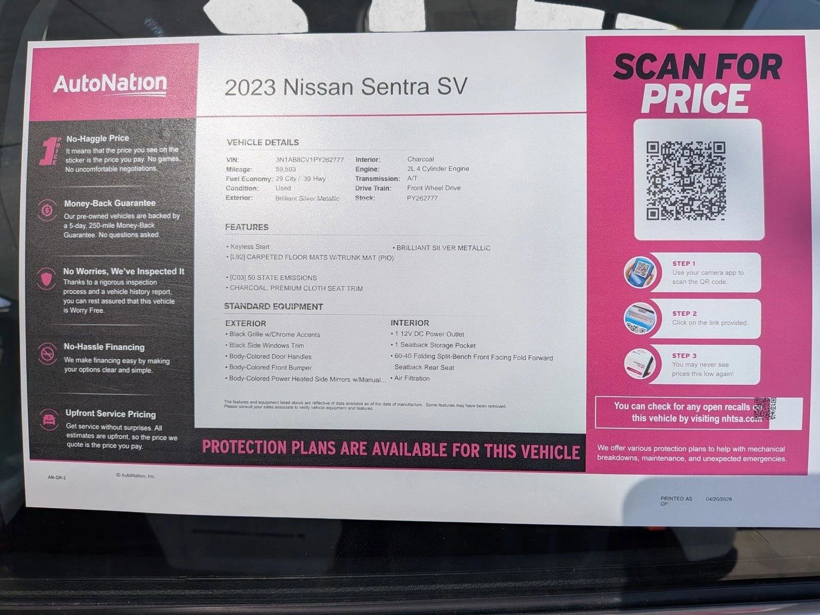 Used 2023 Nissan Sentra SV FWD image 20