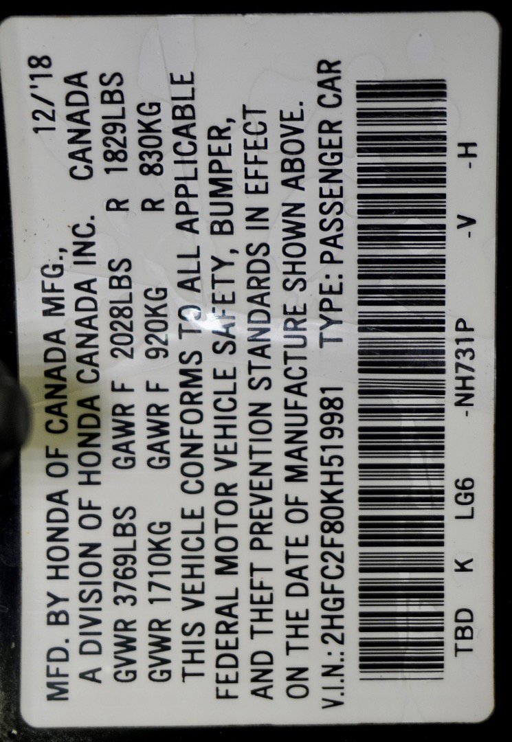 Used 2019 Honda Civic Sport image 40