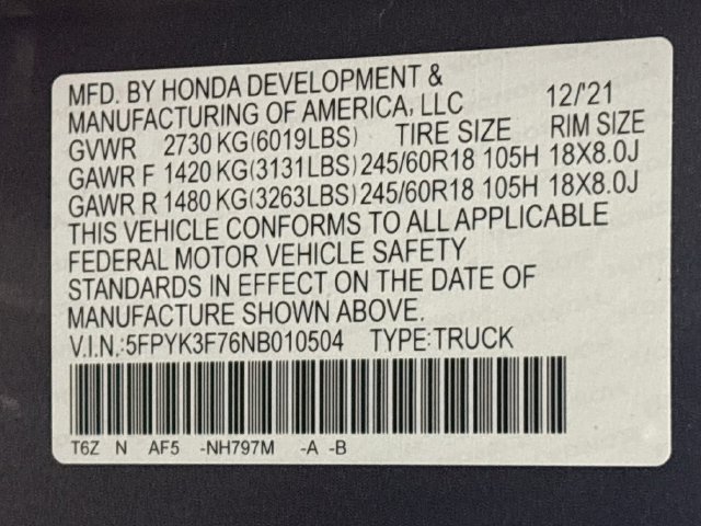 Used 2022 Honda Ridgeline RTL-E image 32
