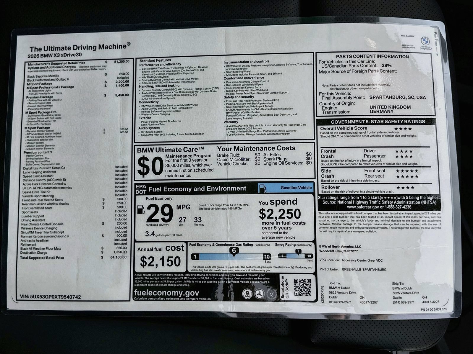New 2026 BMW X3 xDrive30i w/ Premium Package AWD/4WD image 47