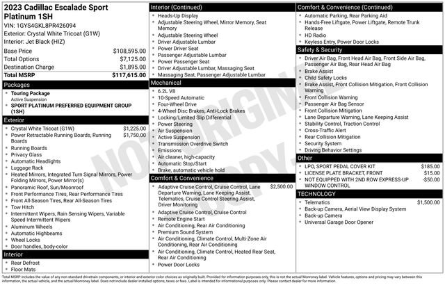 Used 2023 Cadillac Escalade Sport Platinum image 54