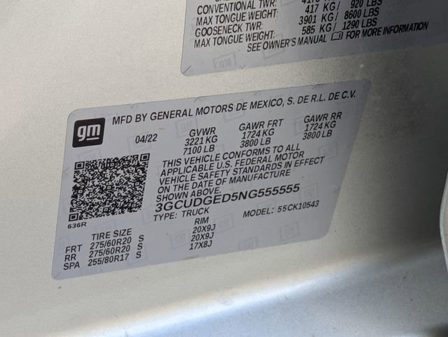 Used 2022 Chevrolet Silverado 1500 LTZ w/ Technology Package image 34