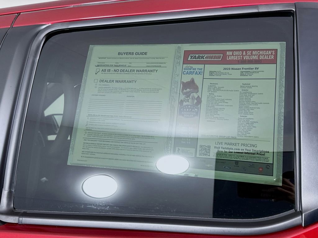Certified 2023 Nissan Frontier SV w/ Technology Package image 13