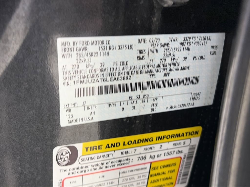 Certified 2020 Ford Expedition Limited w/ Equipment Group 303A image 9