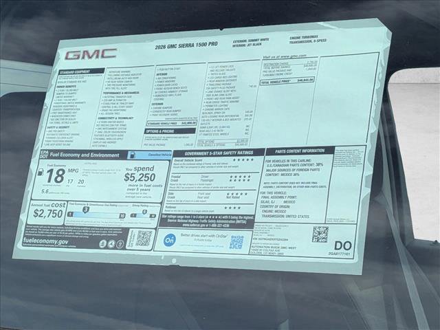 New 2026 GMC Sierra 1500 Pro w/ Pro Value Package AWD/4WD image 15
