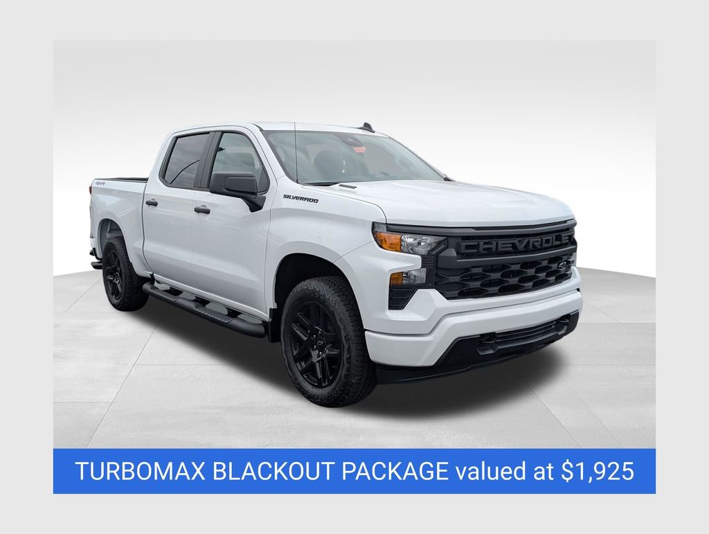 New 2026 Chevrolet Silverado 1500 Custom w/ Turbomax Blackout Package