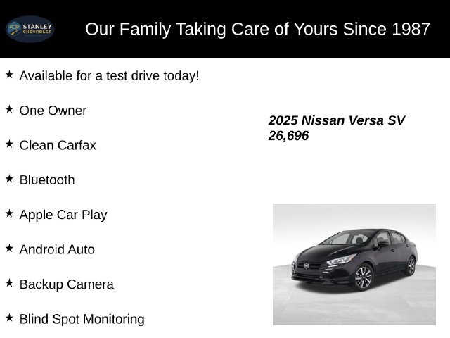 Used 2025 Nissan Versa SV FWD image 9
