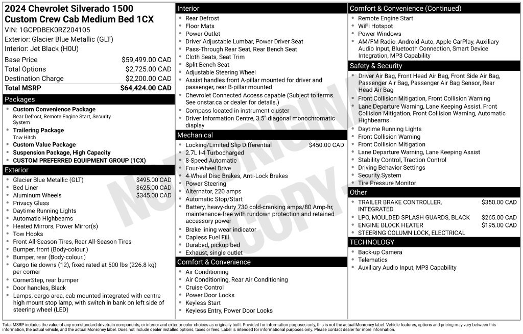 Used 2024 Chevrolet Silverado 1500 Custom AWD/4WD image 24