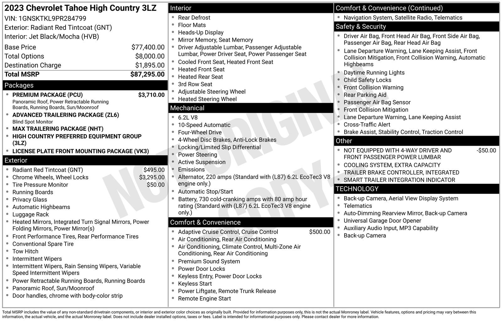 Certified 2023 Chevrolet Tahoe High Country w/ Premium Package AWD/4WD image 15