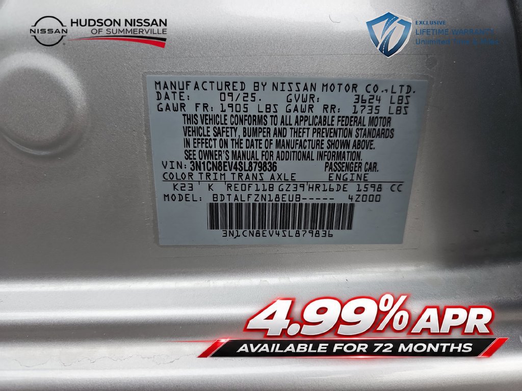Used 2025 Nissan Versa SV w/ Trunk Package FWD image 34