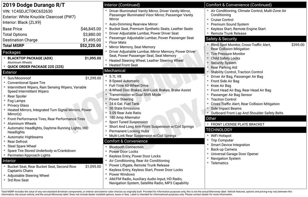 Used 2019 Dodge Durango R/T w/ Blacktop Package image 31