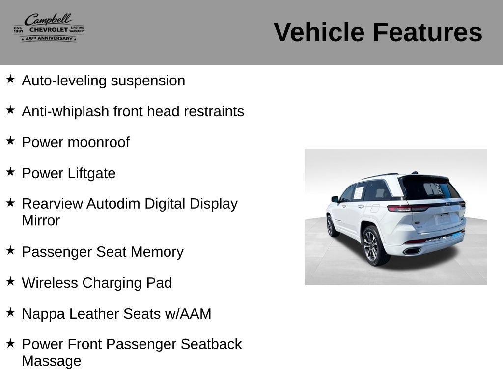 Used 2023 Jeep Grand Cherokee Overland w/ Luxury Tech Group IV AWD/4WD image 16