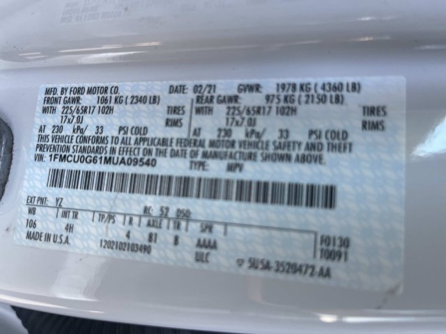 Used 2021 Ford Escape SE w/ Convenience Package FWD image 22