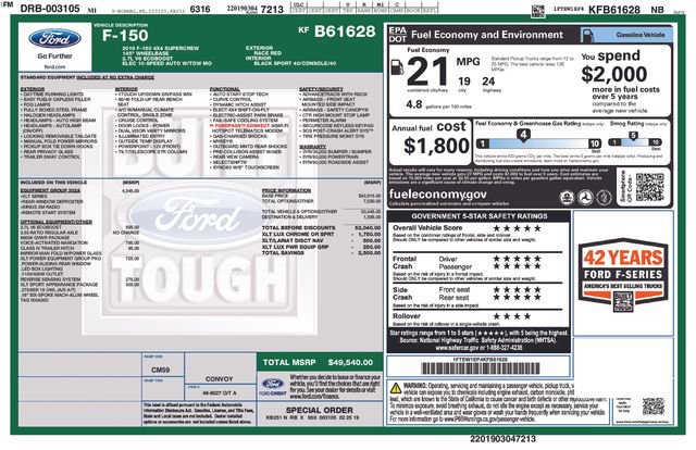 Used 2019 Ford F150 XLT w/ Equipment Group 302A Luxury image 35