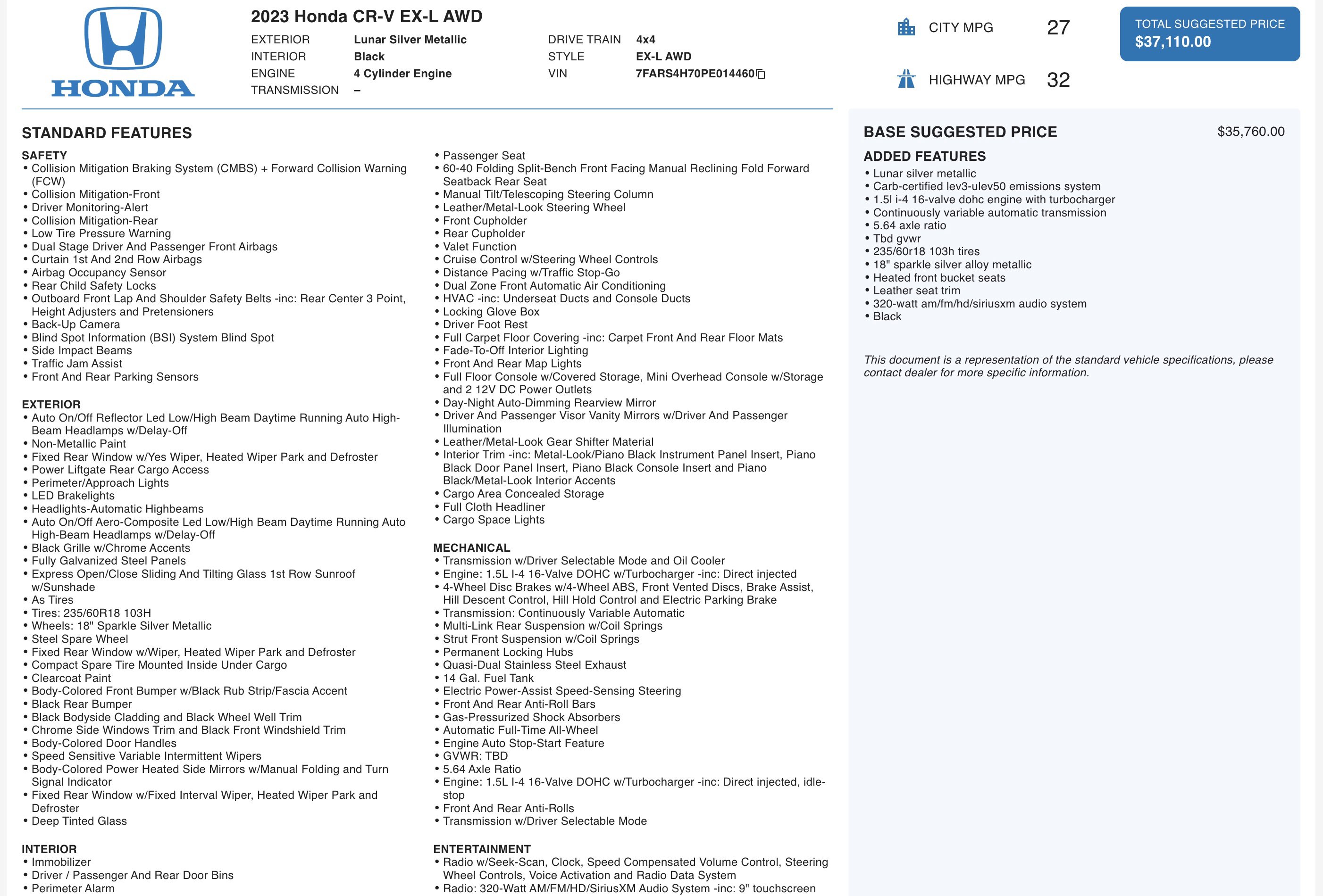 Used 2023 Honda CR-V EX-L image 5