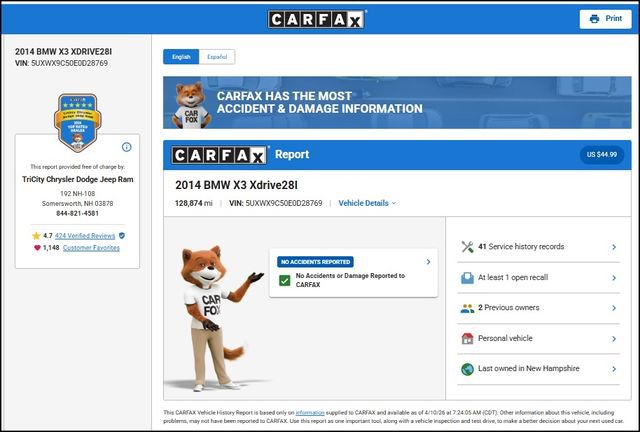 Used 2014 BMW X3 xDrive28i image 13