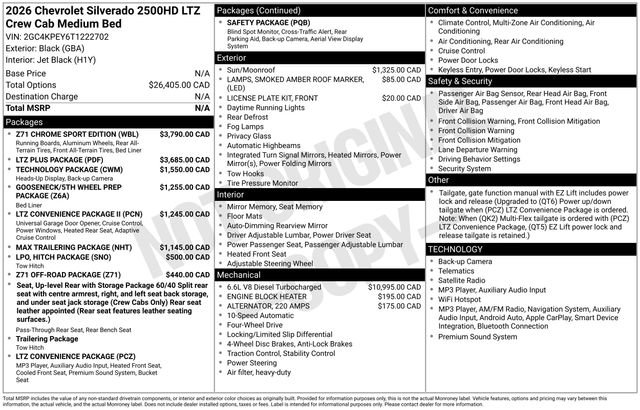 New 2026 Chevrolet Silverado 2500 LTZ w/ Z71 Chrome Sport Edition AWD/4WD image 37