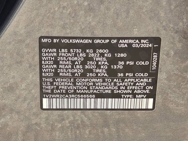 Used 2024 Volkswagen Atlas SE image 33