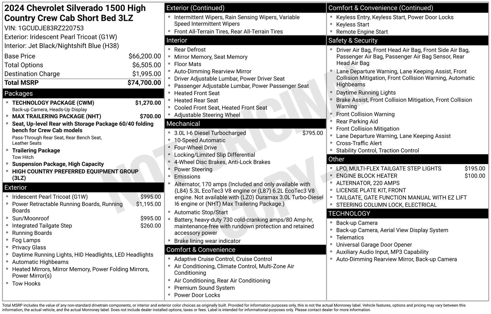 Used 2024 Chevrolet Silverado 1500 High Country w/ Technology Package image 38