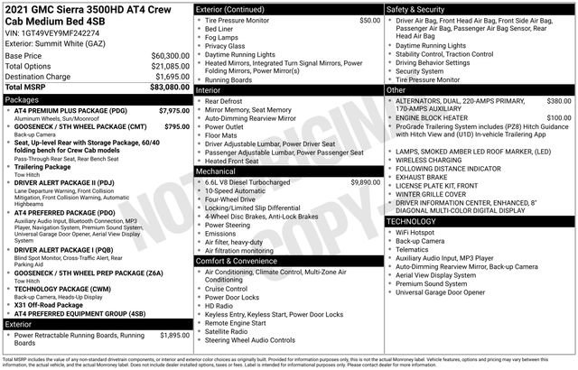 Used 2021 GMC Sierra 3500 AT4 w/ AT4 Premium Plus Package image 33